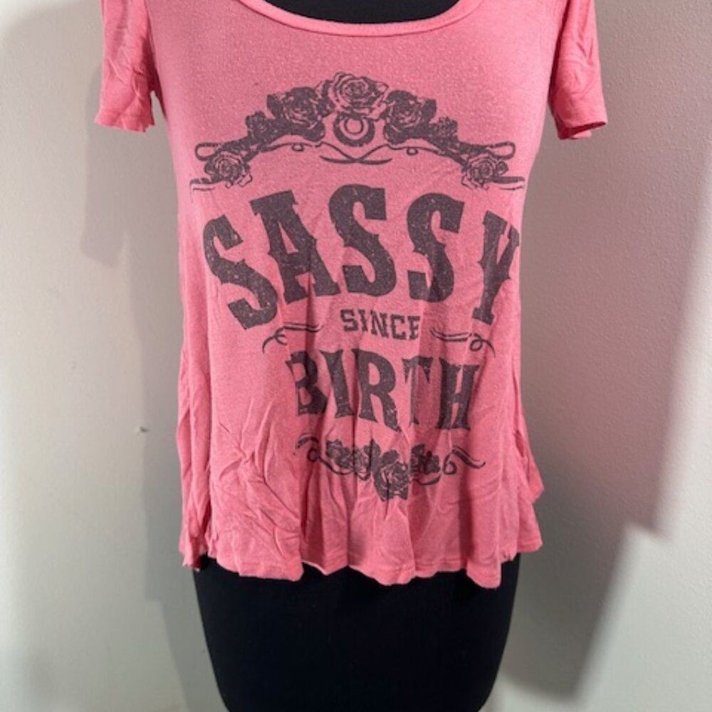 Small Rose "Sassy Since Birth" Design Shirt 8217 Small
